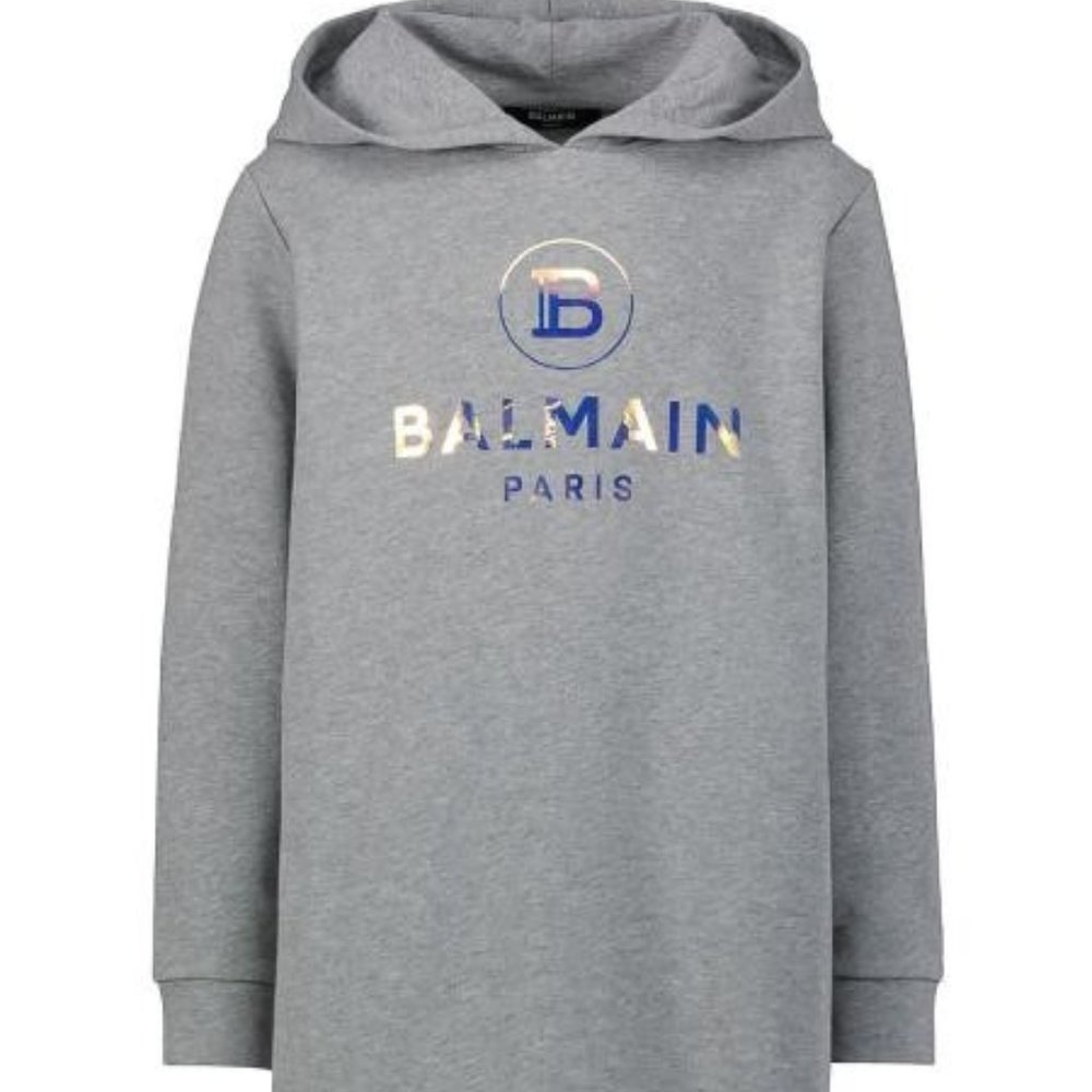 BALMAIN DRESS GREY FOR GIRLS SIZE 10